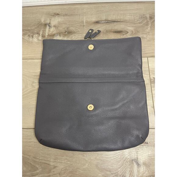 Talbots gray fold over clutch - Picture 3 of 12